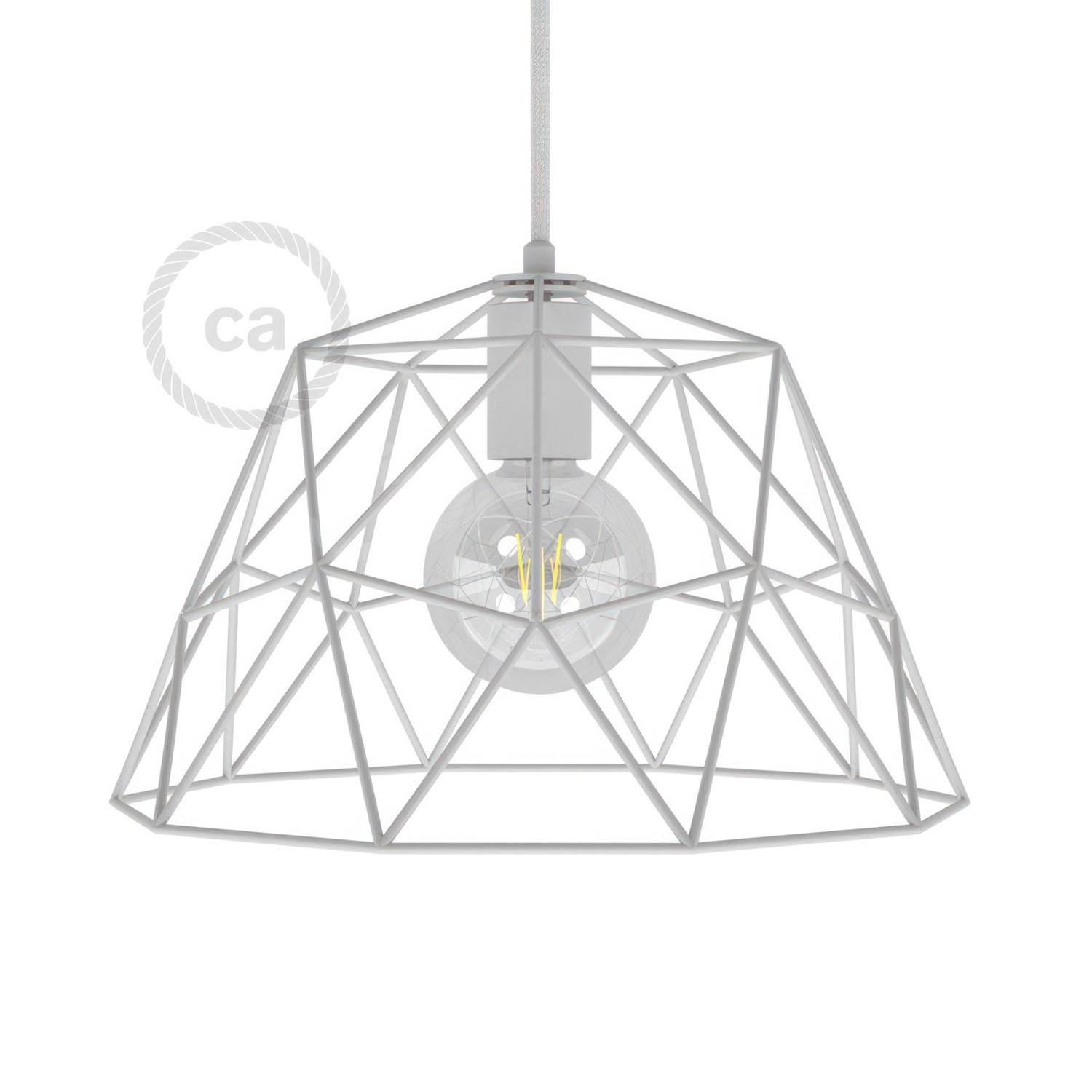 Kovový stínidlový rám Dome XL, lakovaný, šířka 350 mm, objímka E27