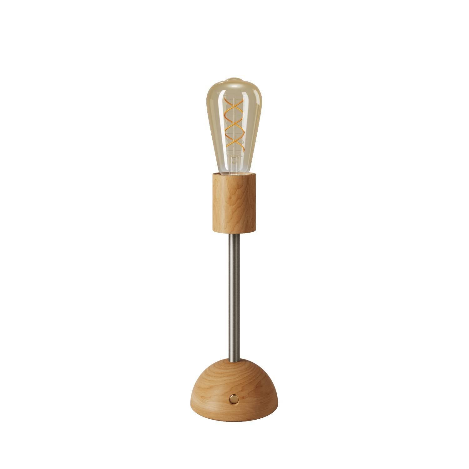 Přenosná dobíjecí lampa Cabless02 se zlatou LED žárovkou, 12 hodin výdrže, 3350 mAh