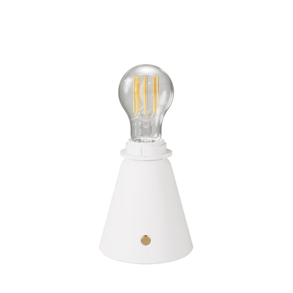 Přenosná dobíjecí lampa Cabless11 s LED žárovkou E27, 12h výdrž, Ø 100 mm