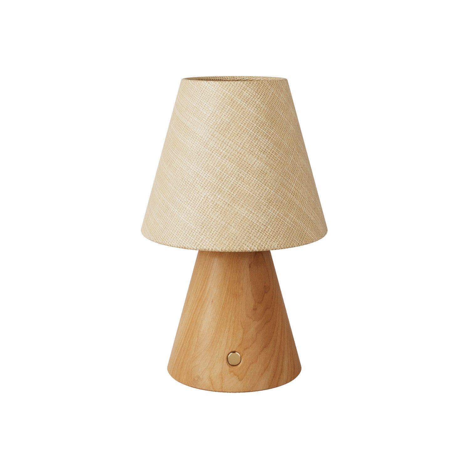 Přenosná dobíjecí lampa LED Cabless11 s látkovým stínítkem Impero mini, Ø 100 mm, 12 hodin výdrže