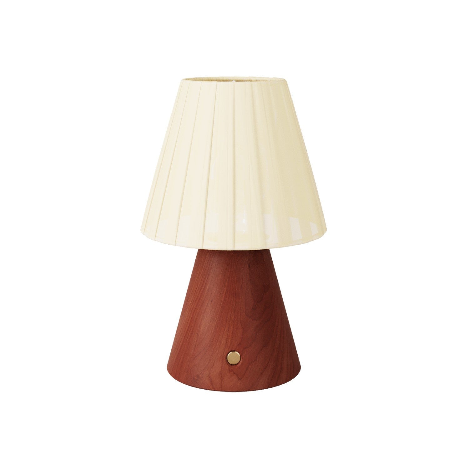 Přenosná dobíjecí lampa LED Cabless11 s látkovým stínítkem Impero mini, Ø 100 mm, 12 hodin výdrže