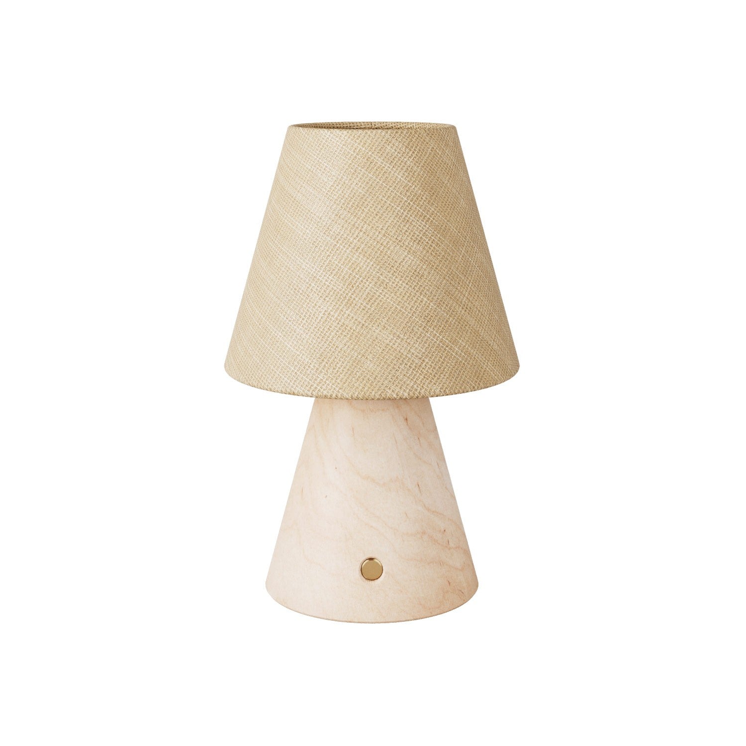 Přenosná dobíjecí lampa LED Cabless11 s látkovým stínítkem Impero mini, Ø 100 mm, 12 hodin výdrže