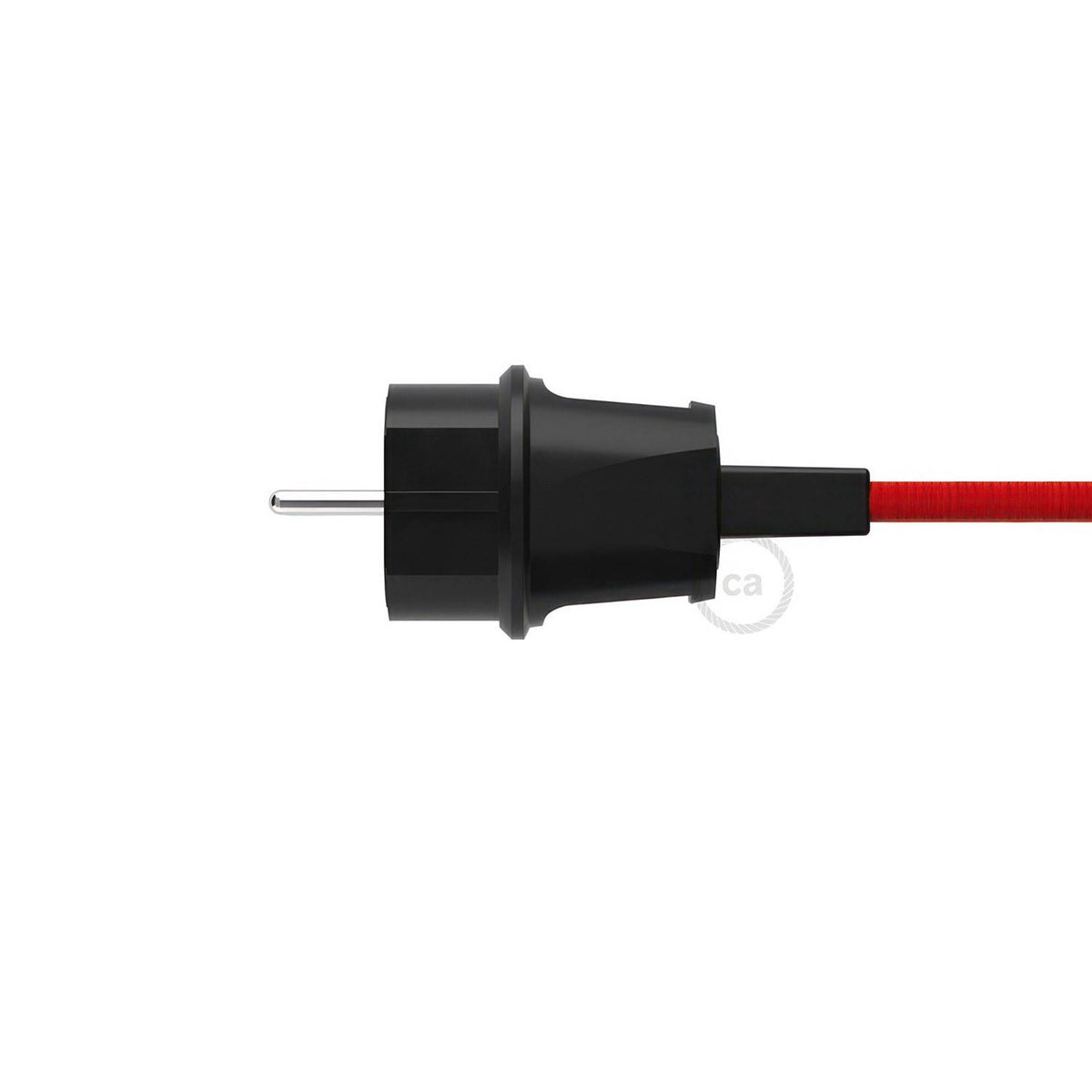 Černá Schuko zástrčka 16A/250V s IP44 pro světelný řetěz