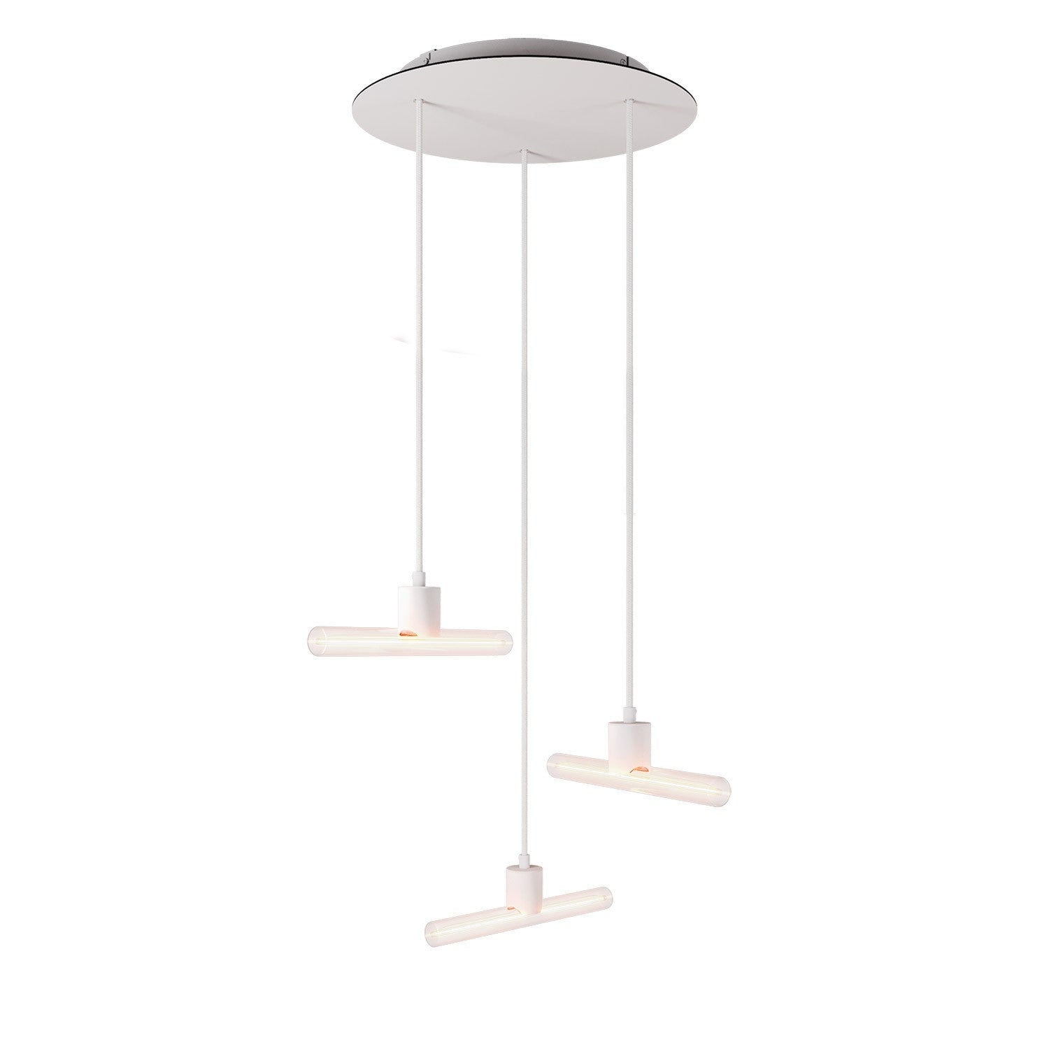 Závěsné svítidlo esse14 s 3 asymetrickými světly, kovové provedení, 20W LED, stmívatelné