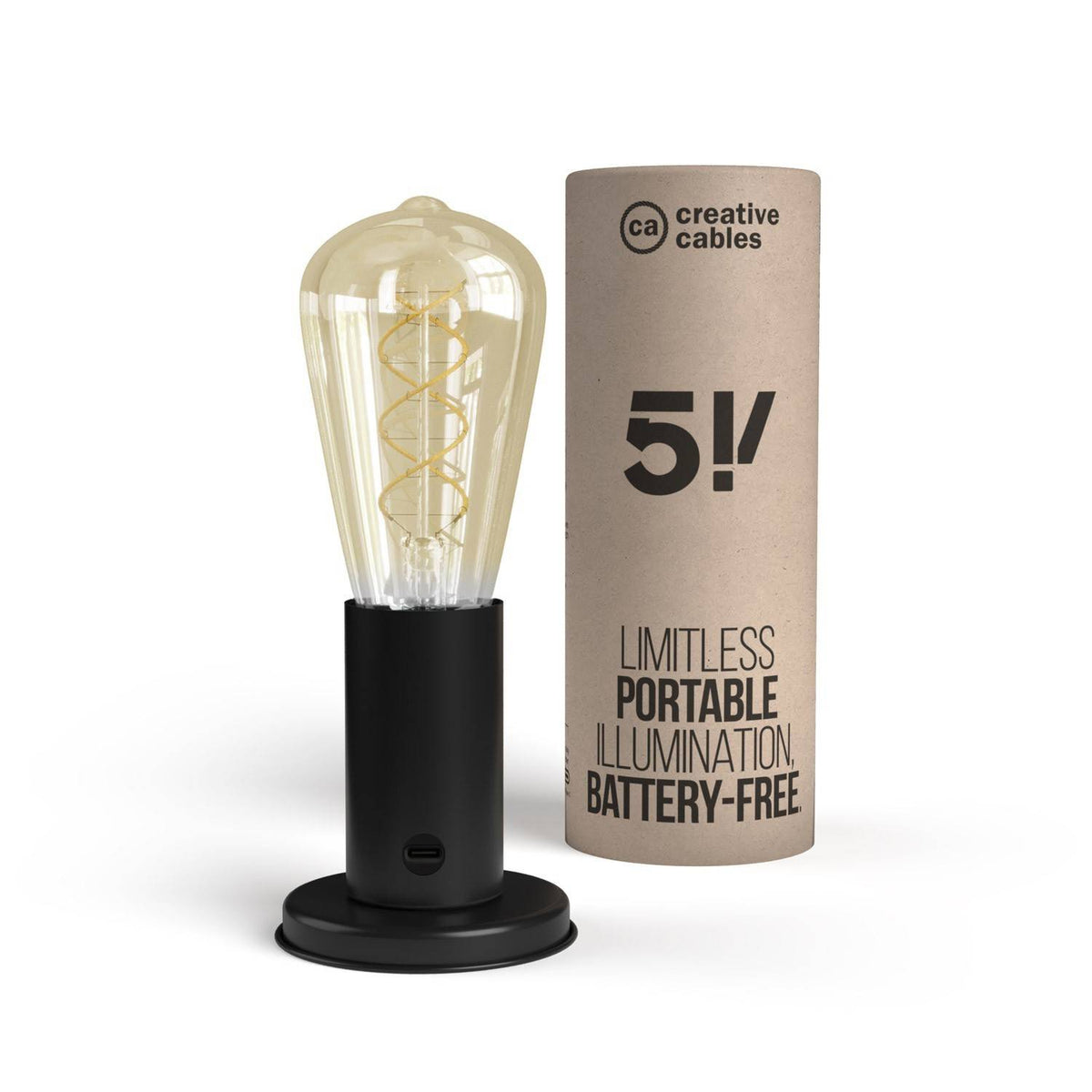 Přenosná lampa SI! s LED žárovkou E27 5V, dárkový box