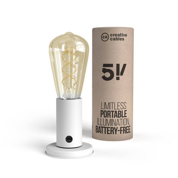 Přenosná lampa SI! s LED žárovkou E27 5V, dárkový box
