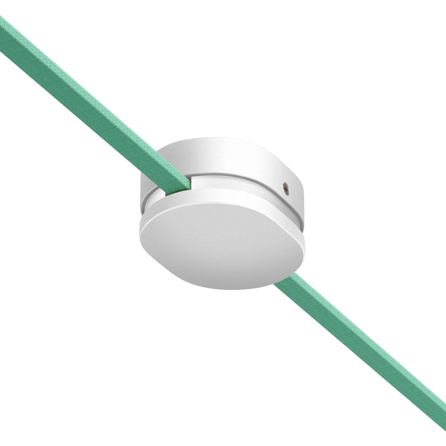 Oválný dřevěný stropní baldachýn 110x80 mm se 2 otvory pro světelné řetězy