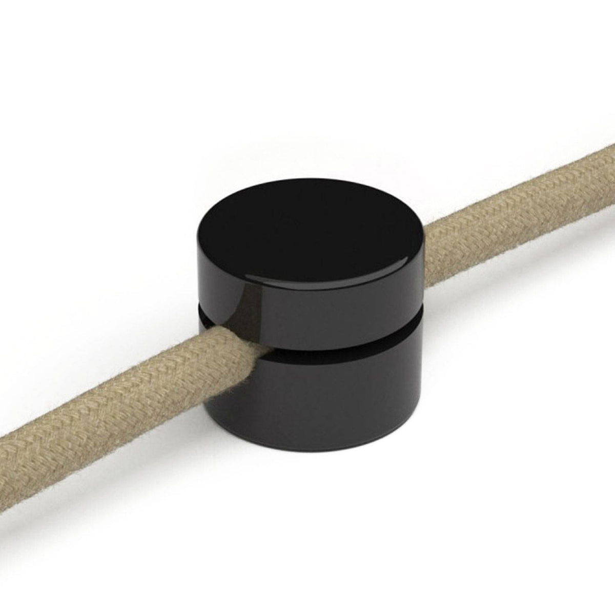 Univerzální nástěnná kabelová svorka pro textilní kabely 3x1 a 3x1,5 - průměr 2,3 cm, 2 ks