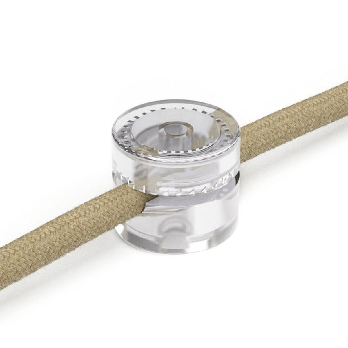 Univerzální nástěnná kabelová svorka pro textilní kabely 3x1 a 3x1,5 - průměr 2,3 cm, 2 ks