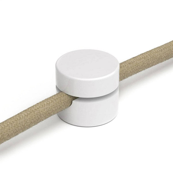 Univerzální nástěnná kabelová svorka pro textilní kabely 3x1 a 3x1,5 - průměr 2,3 cm, 2 ks
