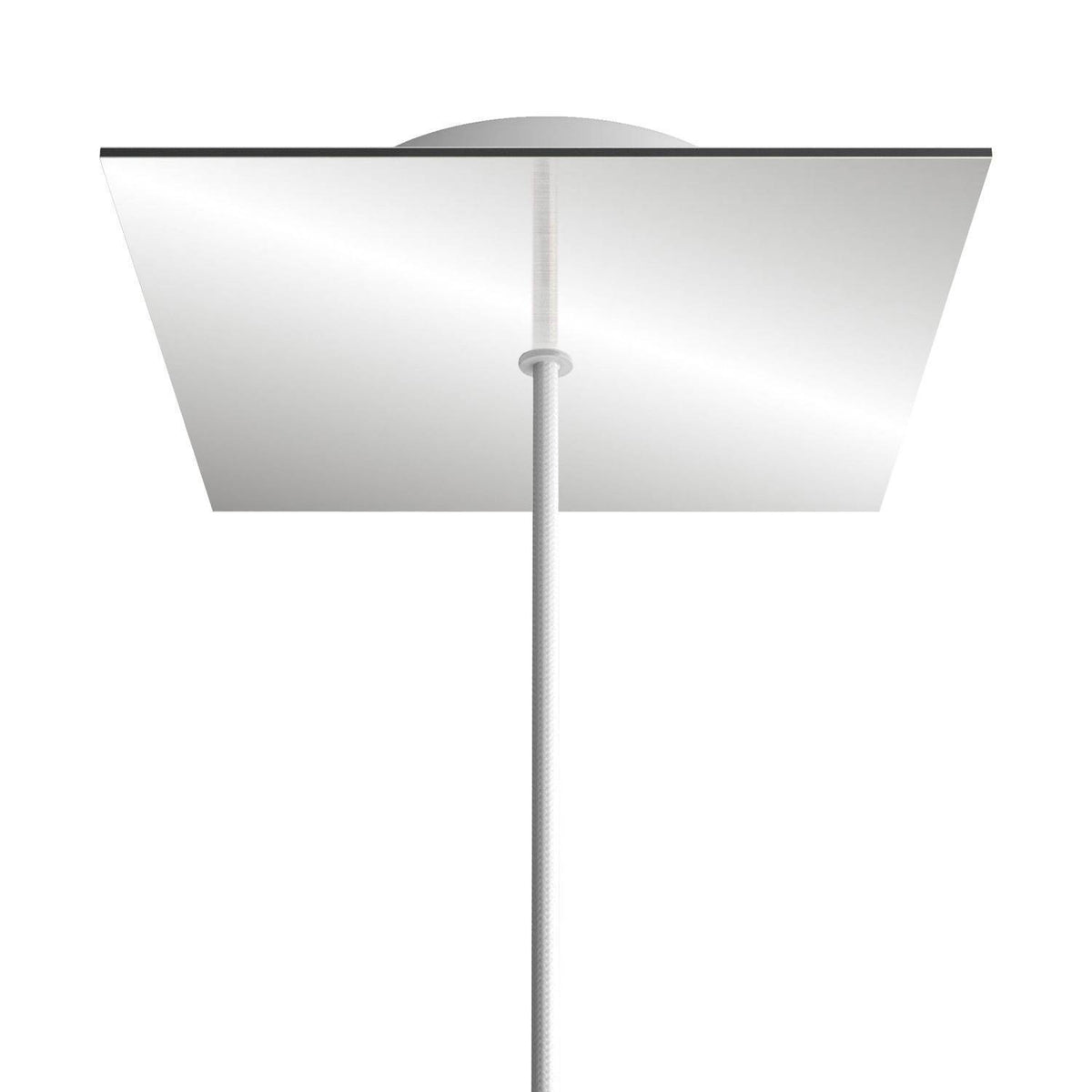Čtvercový stropní baldachýn Rose-One System, 200 mm, kovový