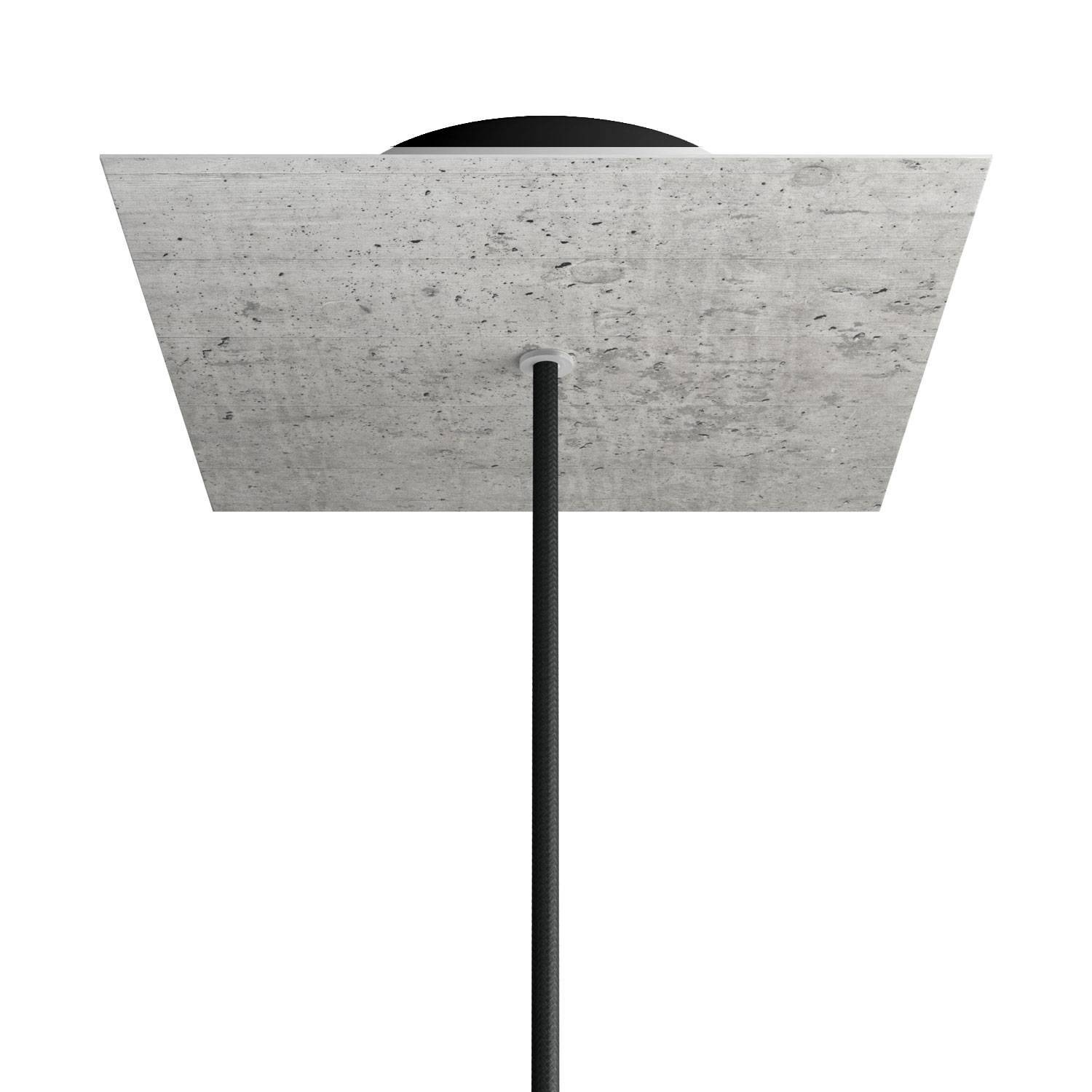 Čtvercový stropní baldachýn Rose-One System, 200 mm, kovový