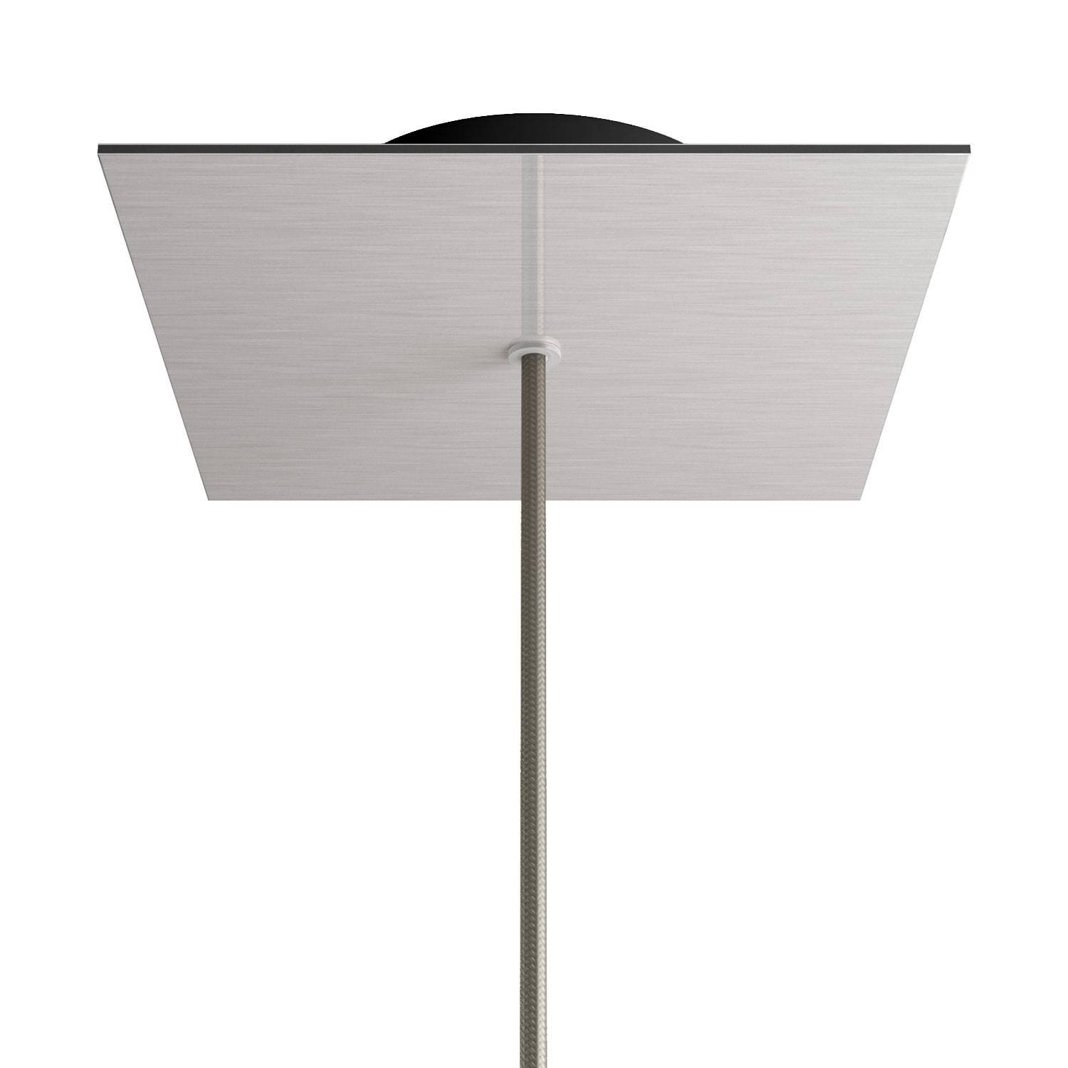 Čtvercový stropní baldachýn Rose-One System, 200 mm, kovový