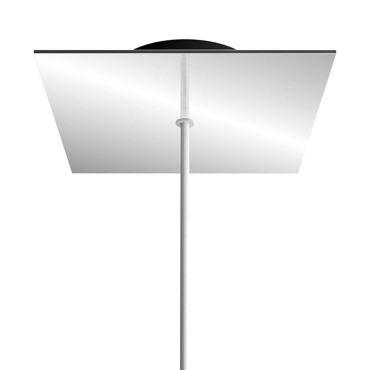 Čtvercový stropní baldachýn Rose-One System, 200 mm, kovový