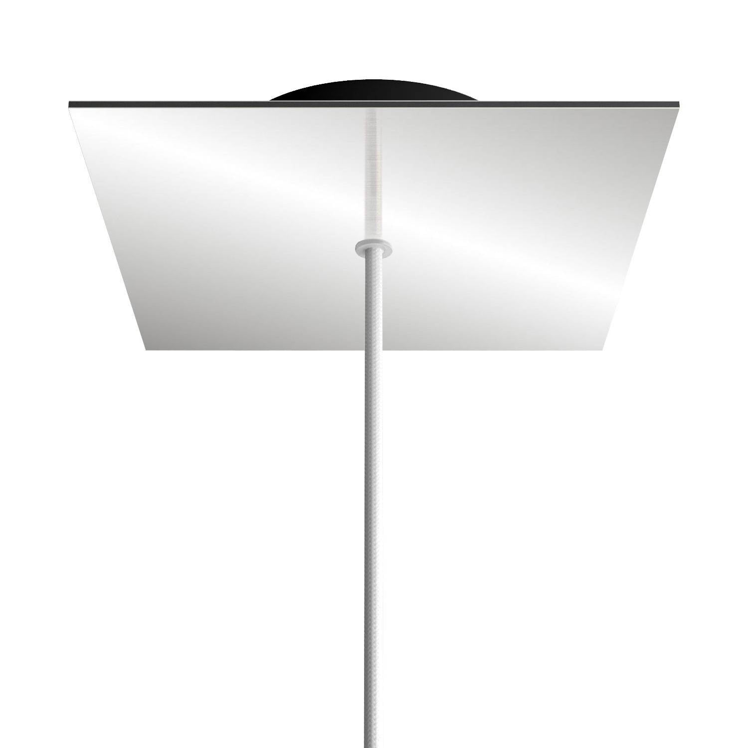 Čtvercový stropní baldachýn Rose-One System, 200 mm, kovový
