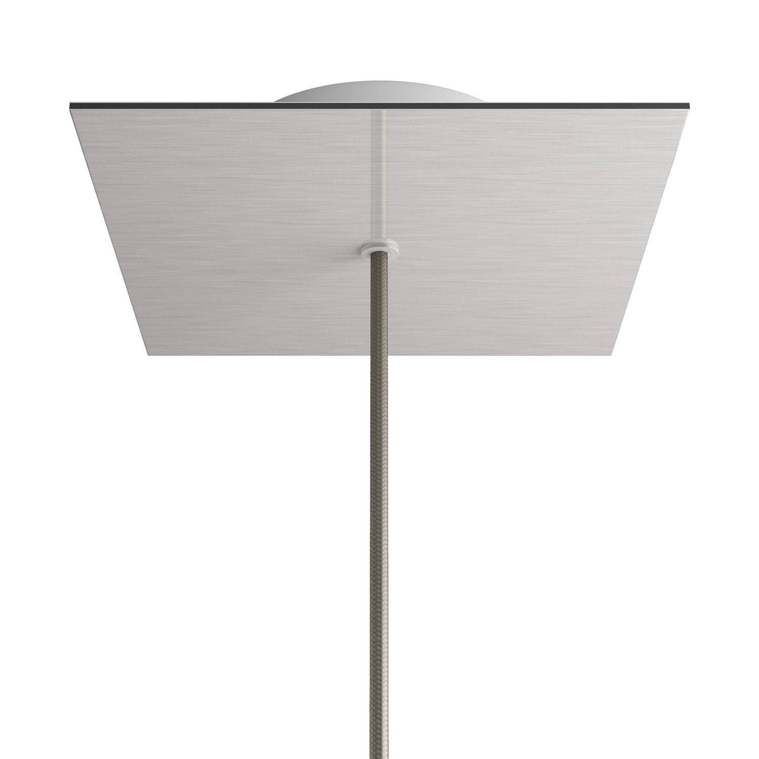 Čtvercový stropní baldachýn Rose-One System, 200 mm, kovový