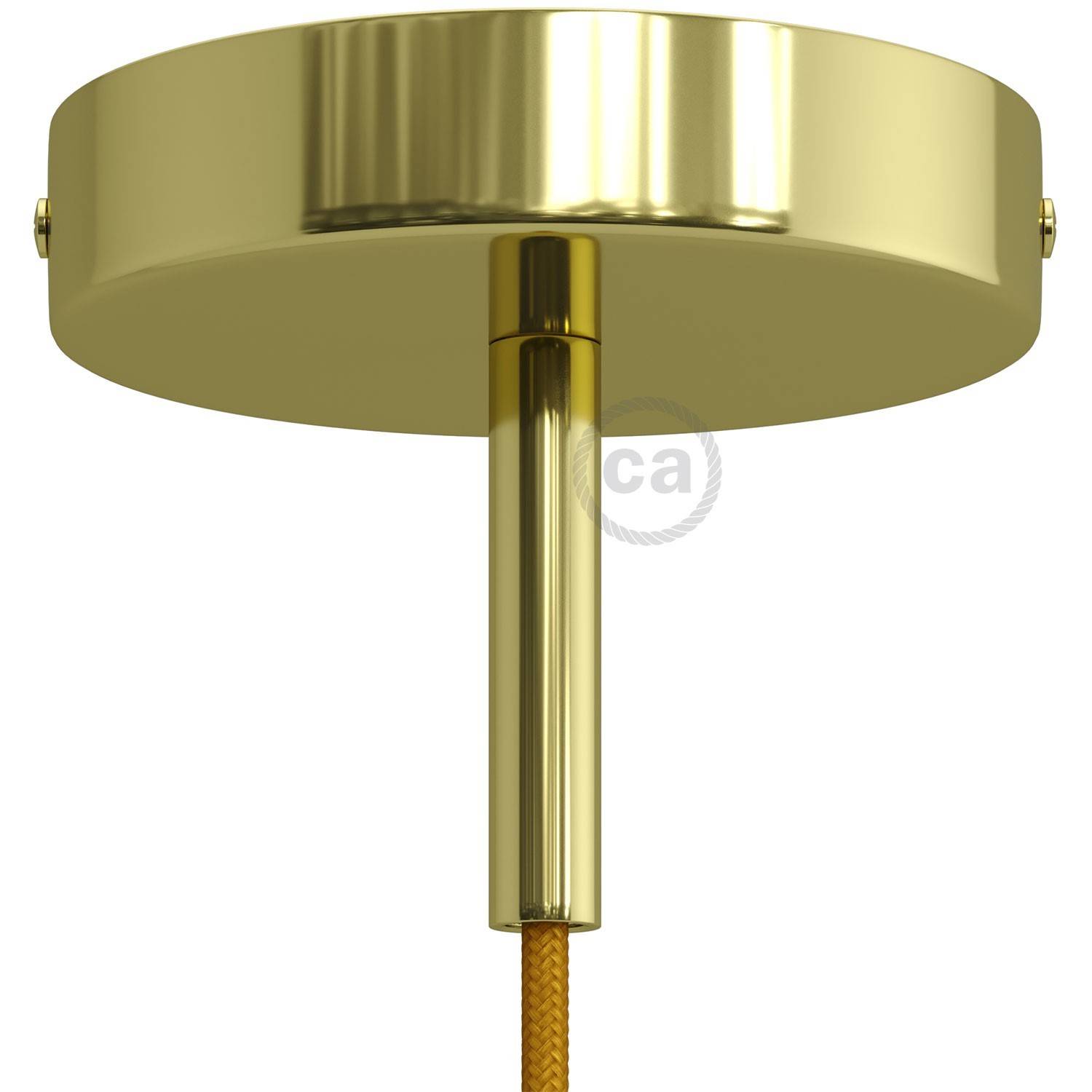 Válcový kovový stropní baldachýn průměr 120 mm s 7cm kabelovou průchodkou