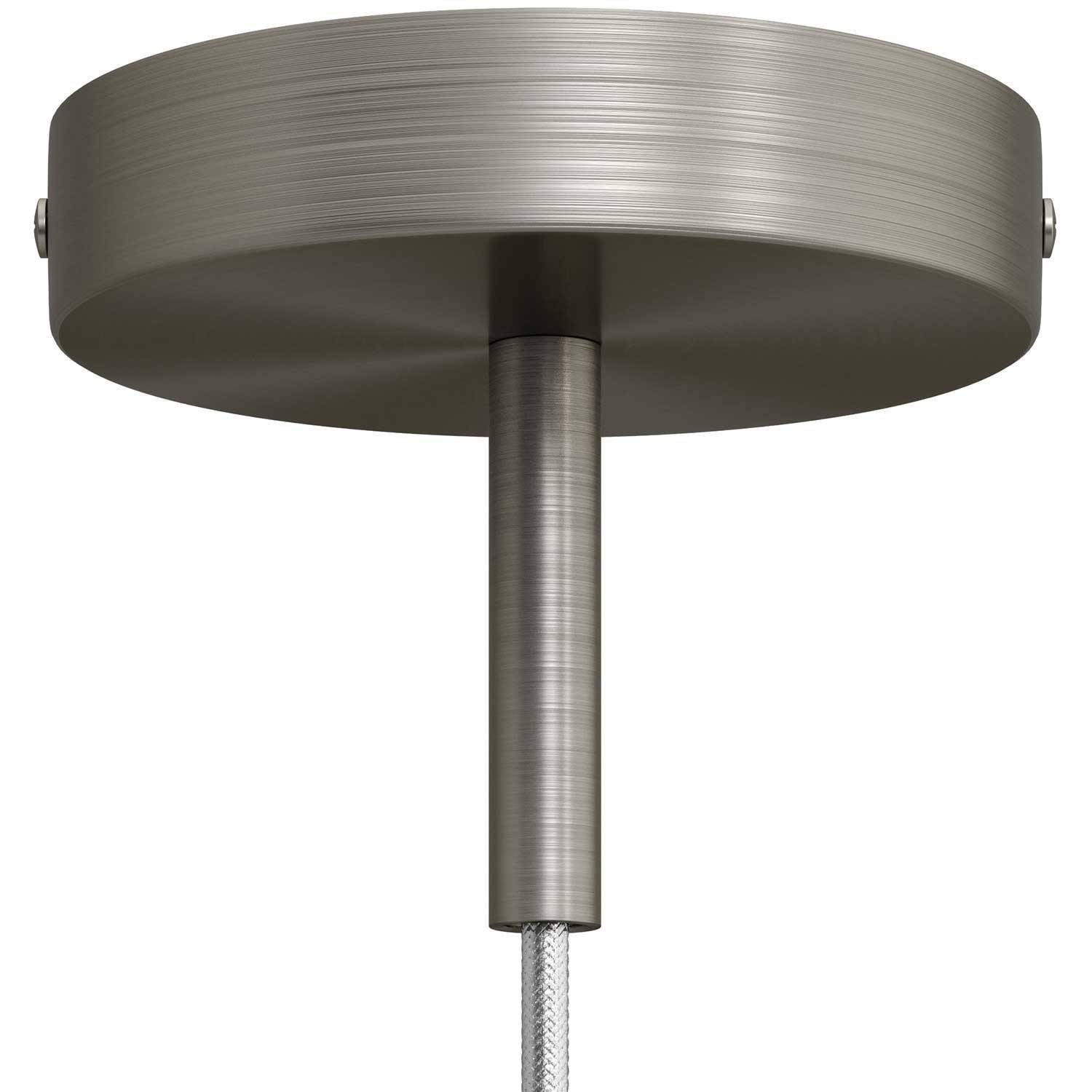Válcový kovový stropní baldachýn průměr 120 mm s 7cm kabelovou průchodkou