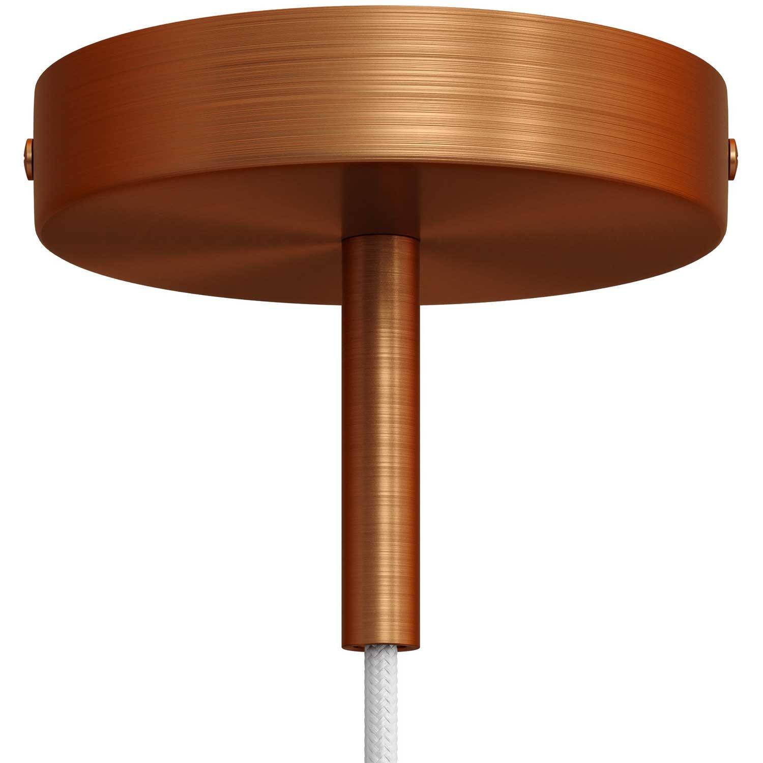 Válcový kovový stropní baldachýn průměr 120 mm s 7cm kabelovou průchodkou