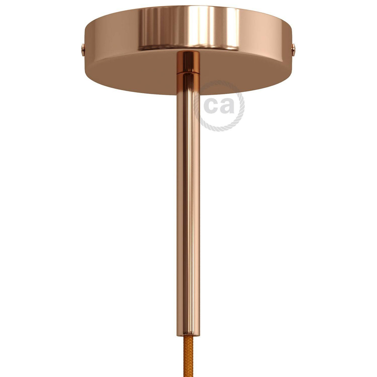 Válcový kovový stropní baldachýn průměr 120 mm s 15cm kabelovou průchodkou
