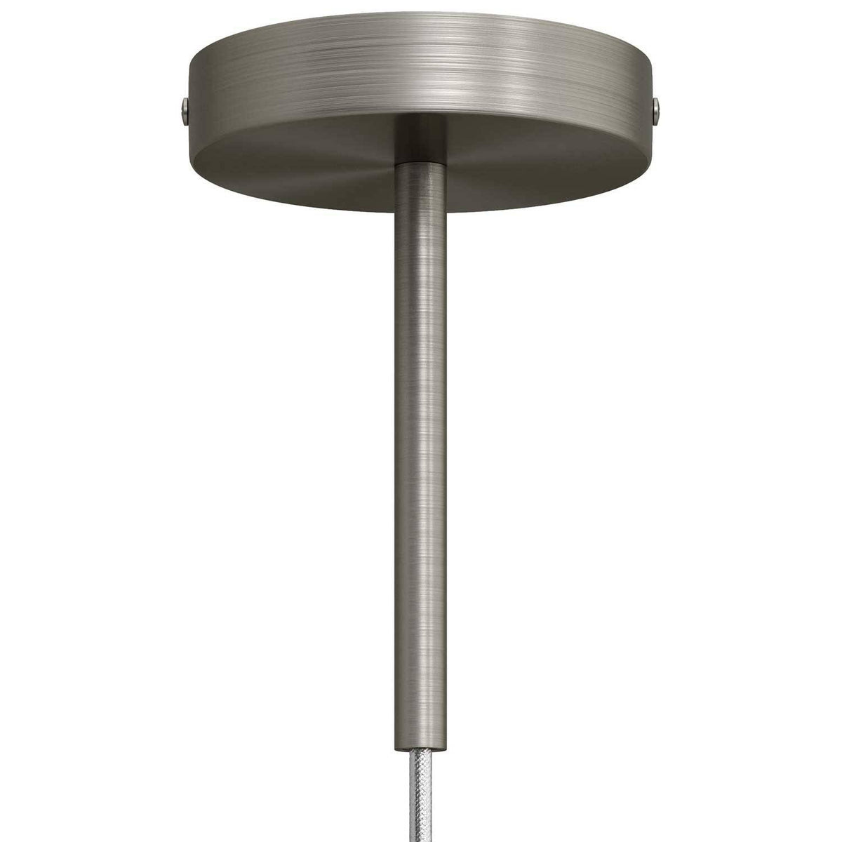 Válcový kovový stropní baldachýn průměr 120 mm s 15cm kabelovou průchodkou