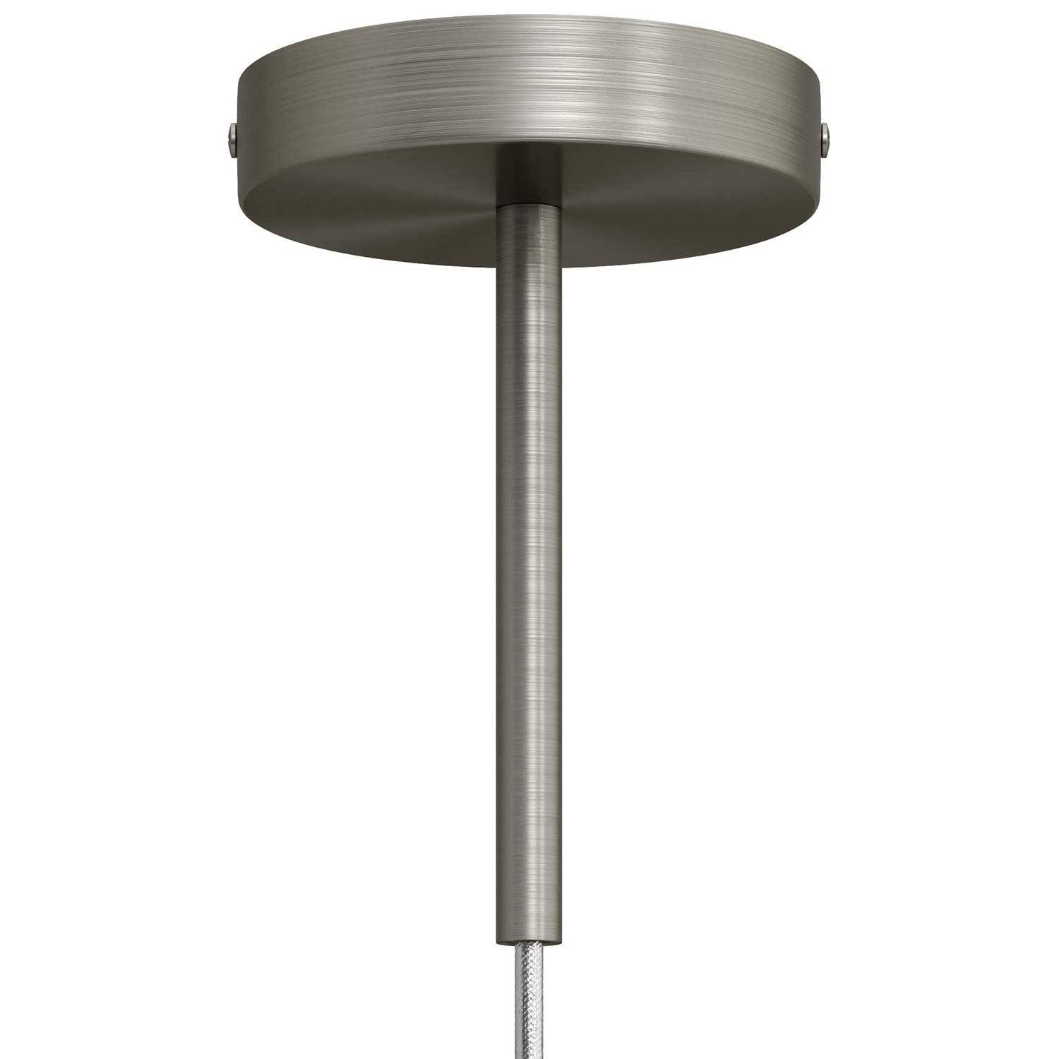 Válcový kovový stropní baldachýn průměr 120 mm s 15cm kabelovou průchodkou