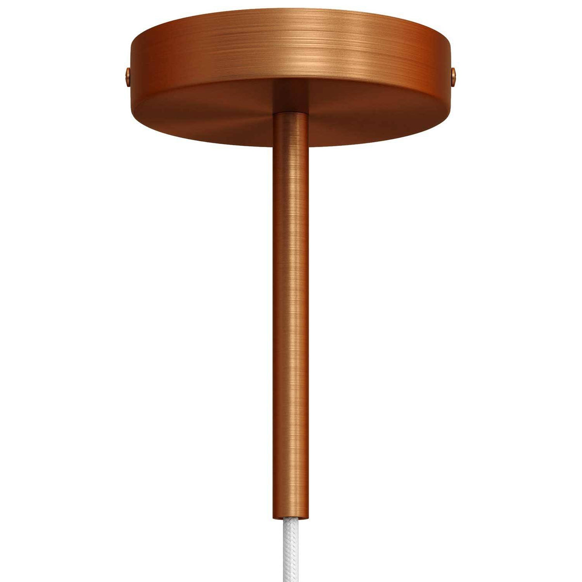 Válcový kovový stropní baldachýn průměr 120 mm s 15cm kabelovou průchodkou