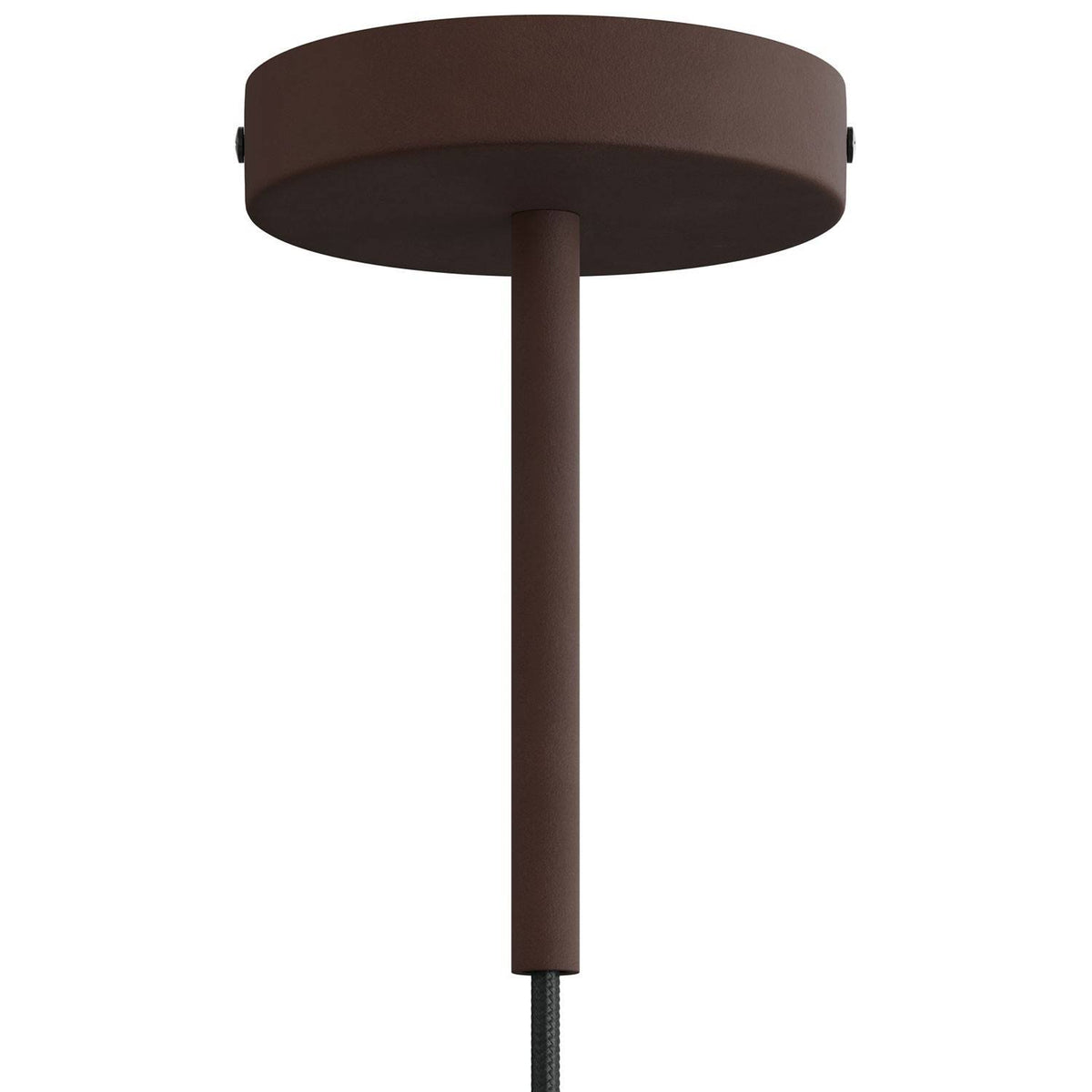 Válcový kovový stropní baldachýn průměr 120 mm s 15cm kabelovou průchodkou