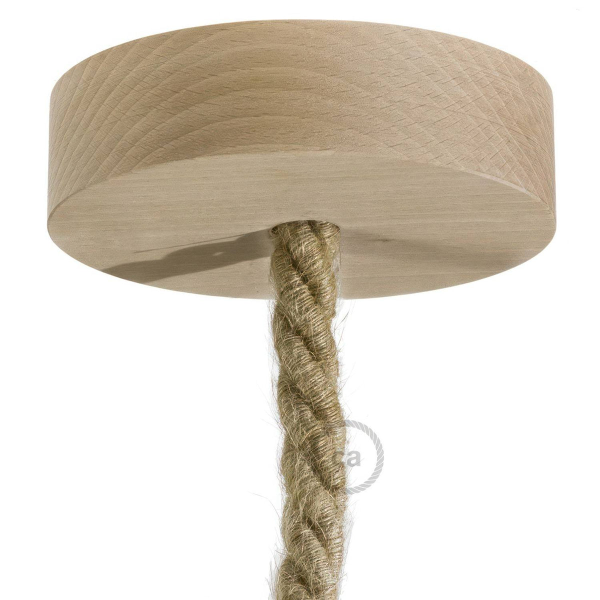 Dřevěný stropní baldachýn pro XL lanový kabel, Ø 120 mm, vyrobeno v Itálii