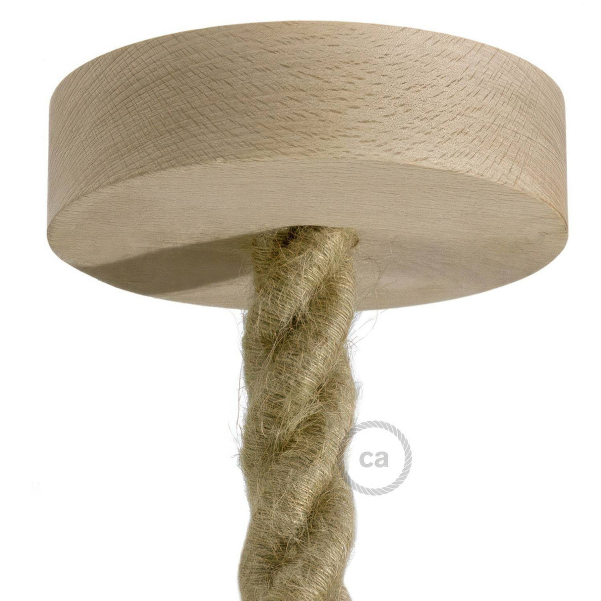 Dřevěný stropní baldachýn Ø 120 mm pro 2XL lanový kabel