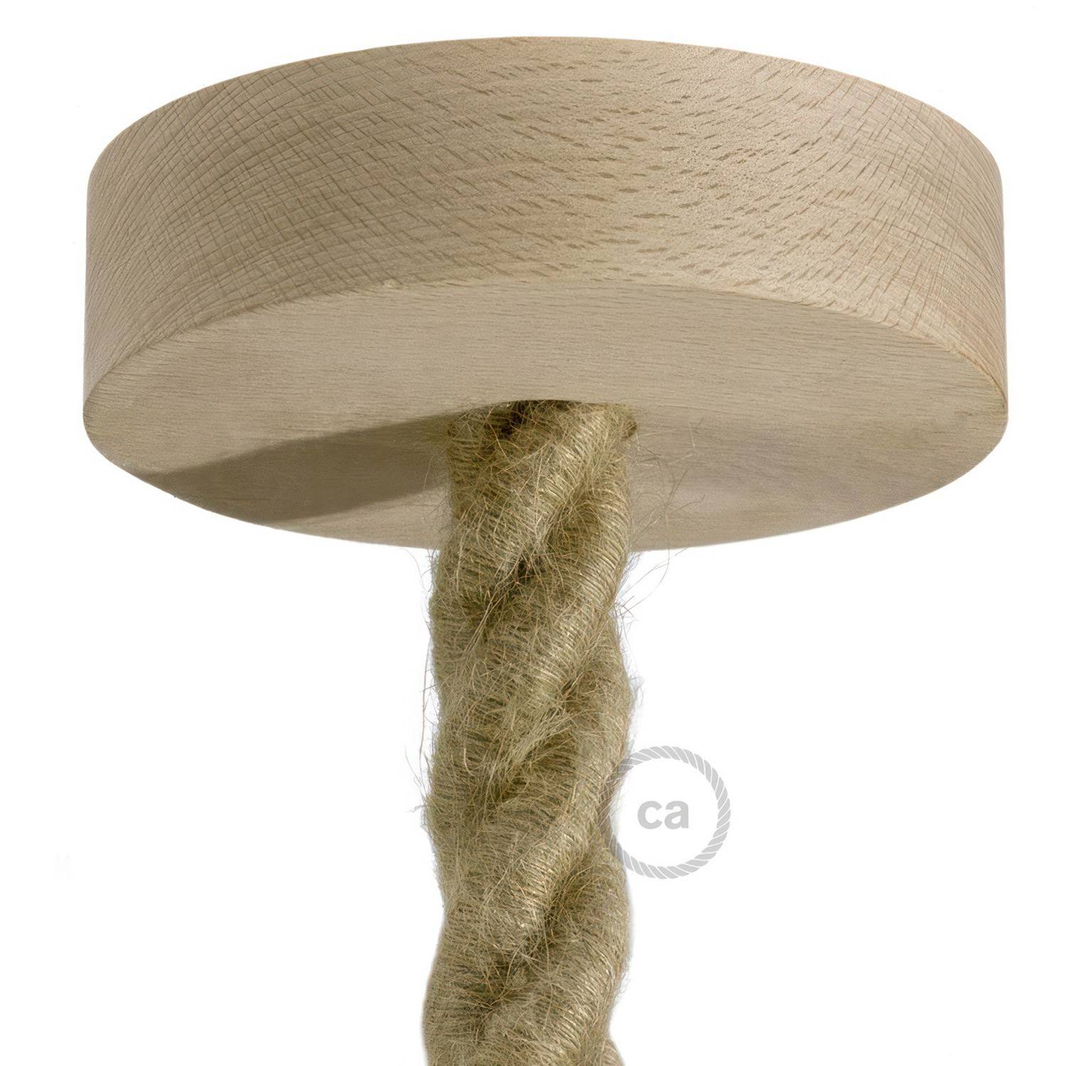 Dřevěný stropní baldachýn Ø 120 mm pro 2XL lanový kabel