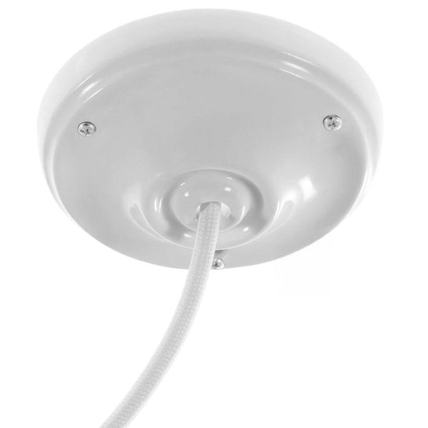 Porcelánový stropní baldachýn průměr 105 mm s montážní sadou