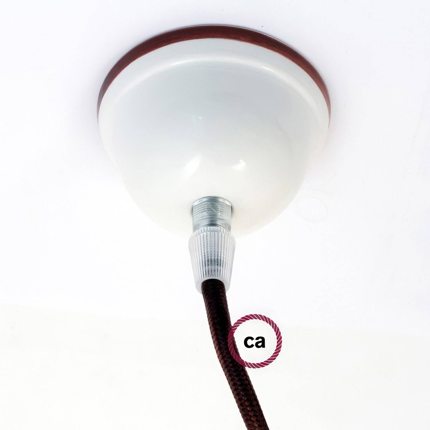 Mini keramický stropní baldachýn Ø 75 mm, ručně smaltovaný