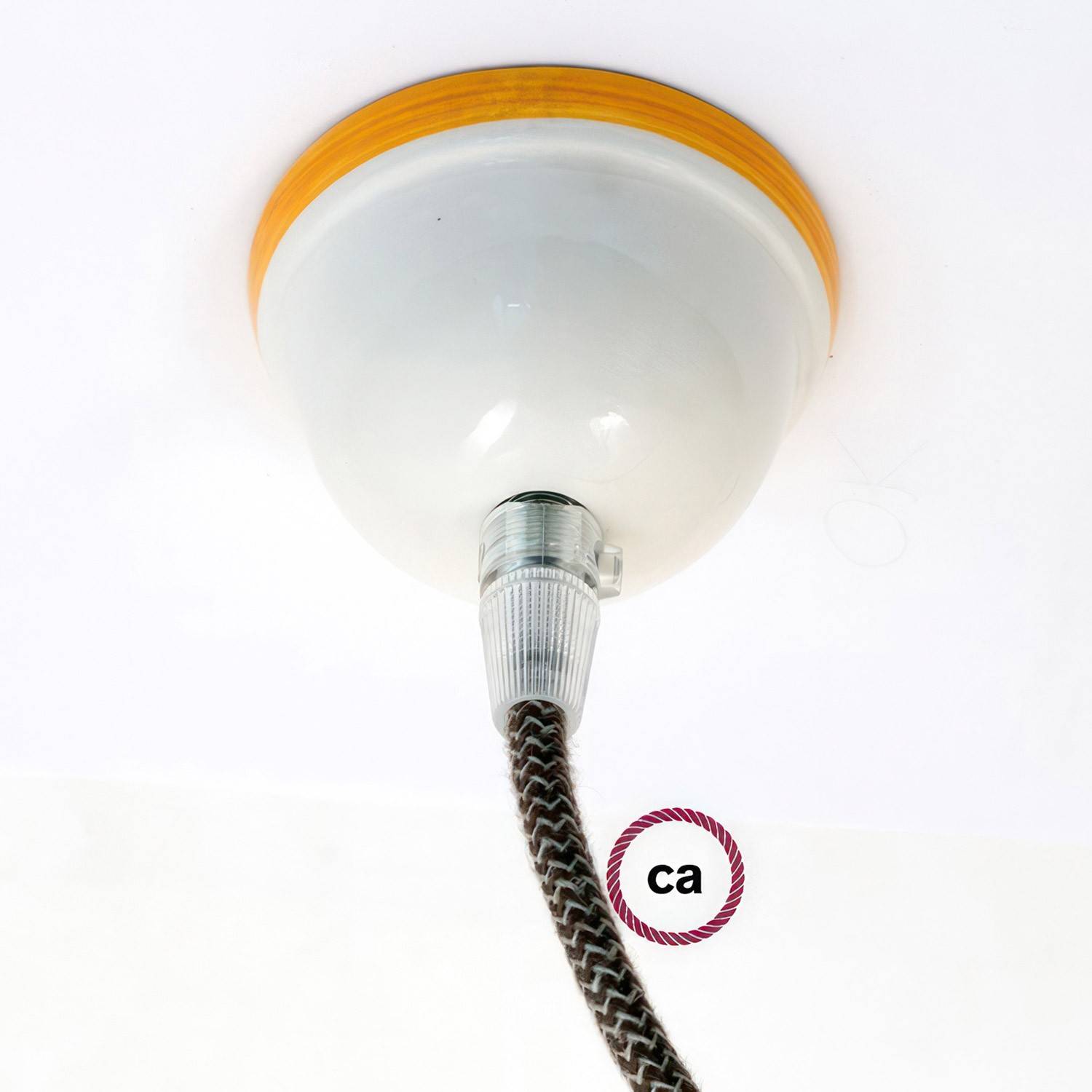 Mini keramický stropní baldachýn Ø 75 mm, ručně smaltovaný