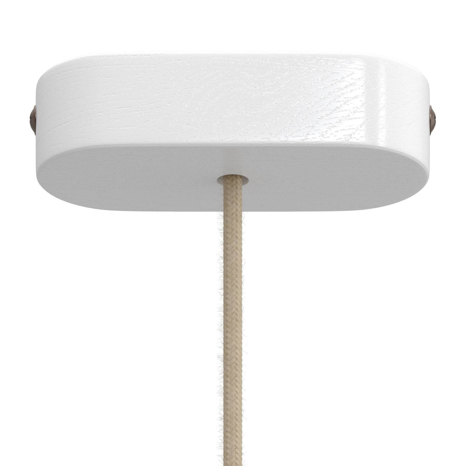 Oválný dřevěný stropní baldachýn 120x51 mm v sadě