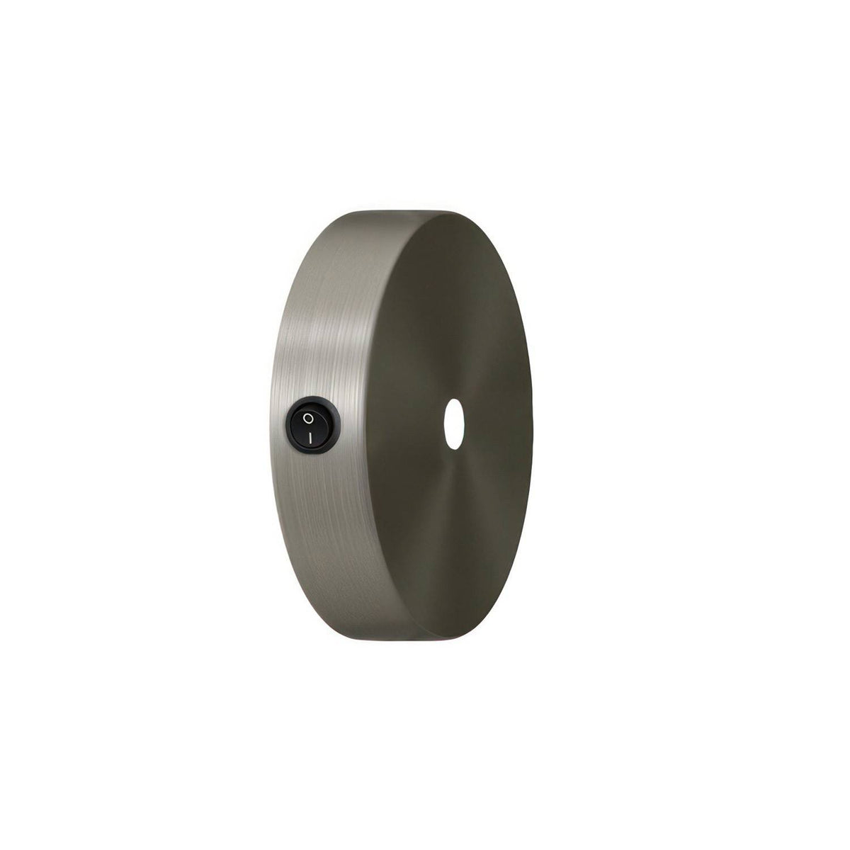 Malý černý kovový stropní baldachýn s vypínačem, průměr 83 mm