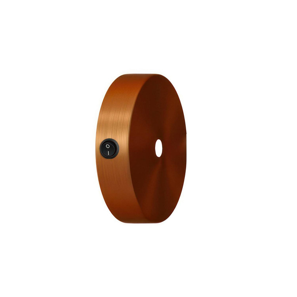 Malý černý kovový stropní baldachýn s vypínačem, průměr 83 mm