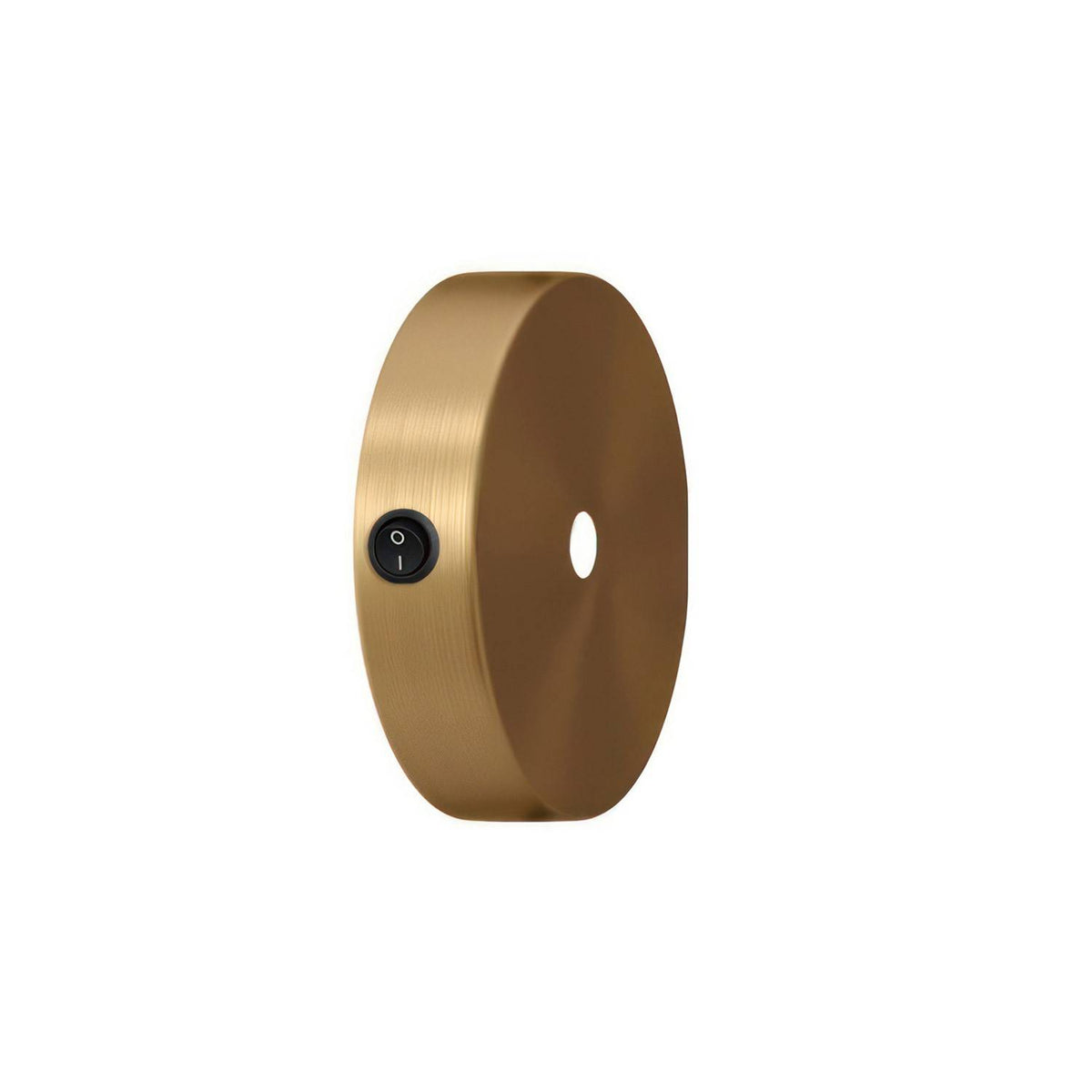 Malý černý kovový stropní baldachýn s vypínačem, průměr 83 mm