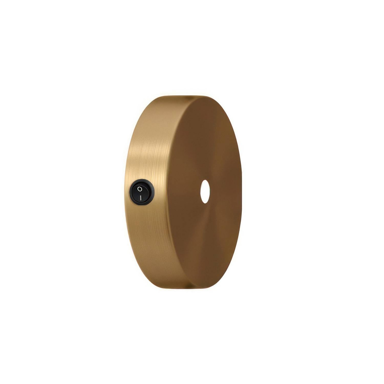Malý černý kovový stropní baldachýn s vypínačem, průměr 83 mm