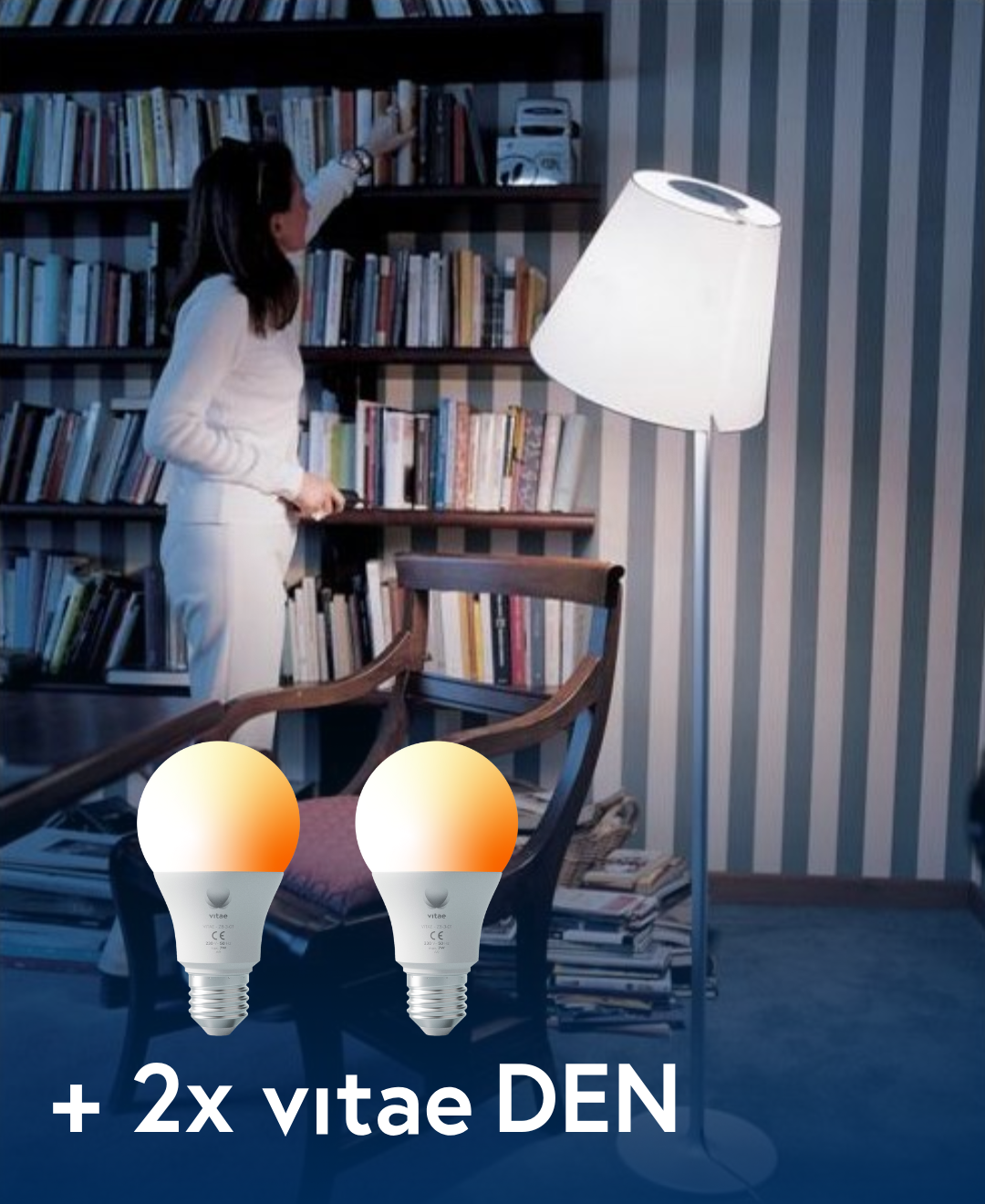 Melampo terra Artemide - stojací lampa a 2 LED žárovky Vitae DEN v ceně