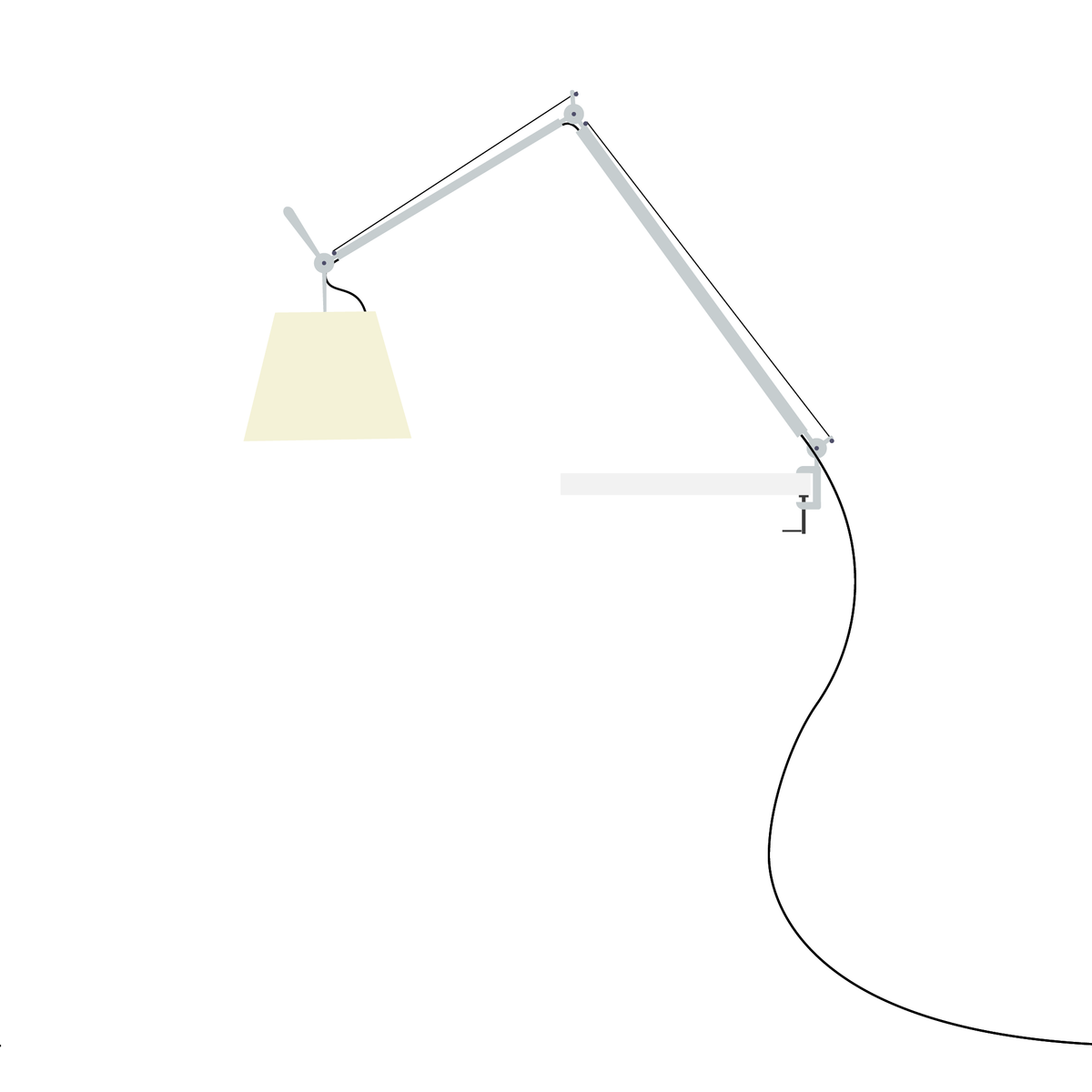 Artemide Tolomeo Mega těleso – Hliník · vypínač