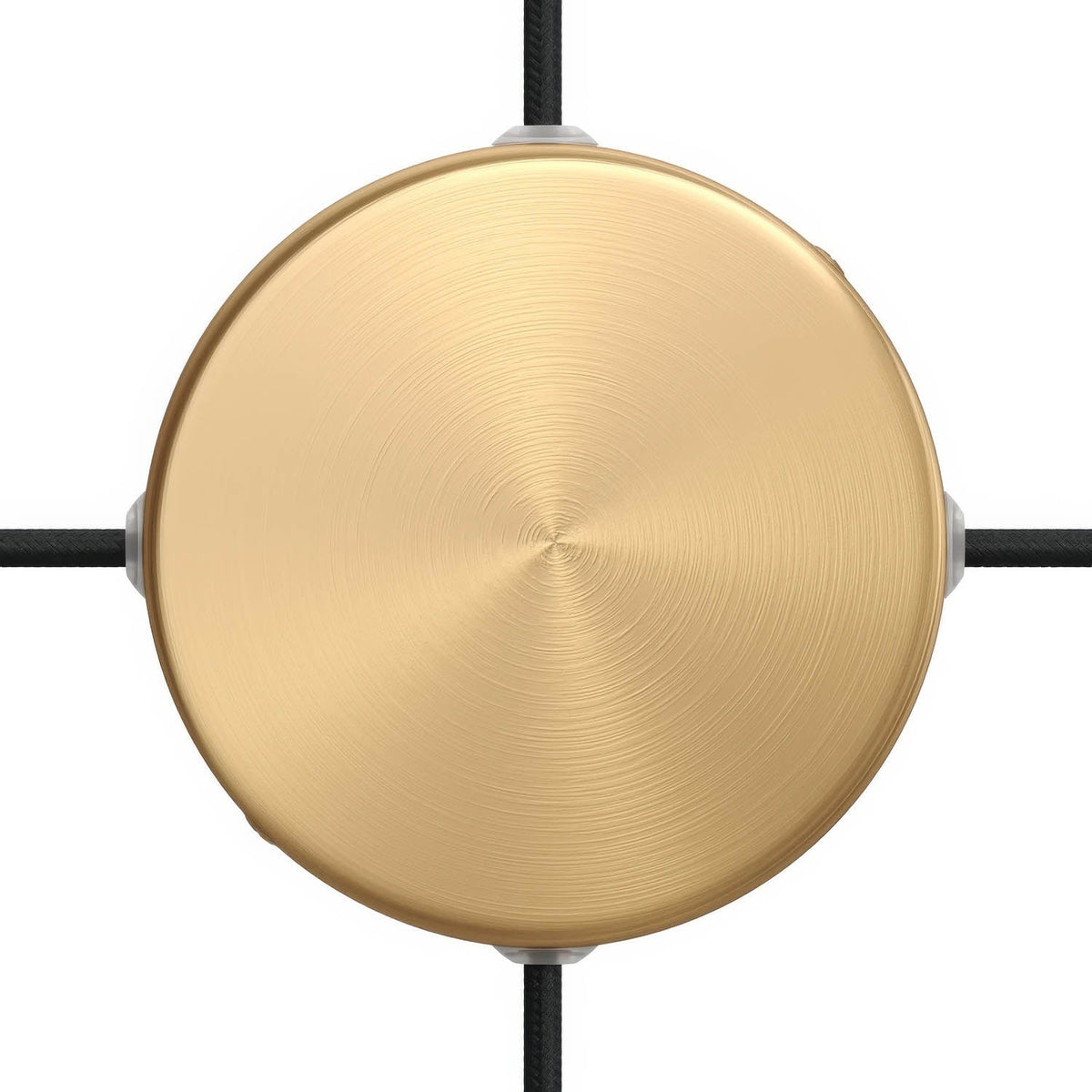 Válcový kovový stropní baldachýn průměr 120 mm se 4 otvory, Matný bronz
