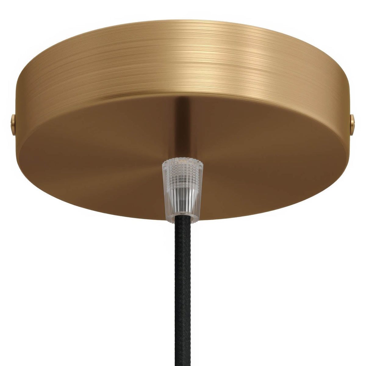 Válcový kovový stropní baldachýn 120 mm s 1 otvorem, Matný bronz / Kuželová / NE