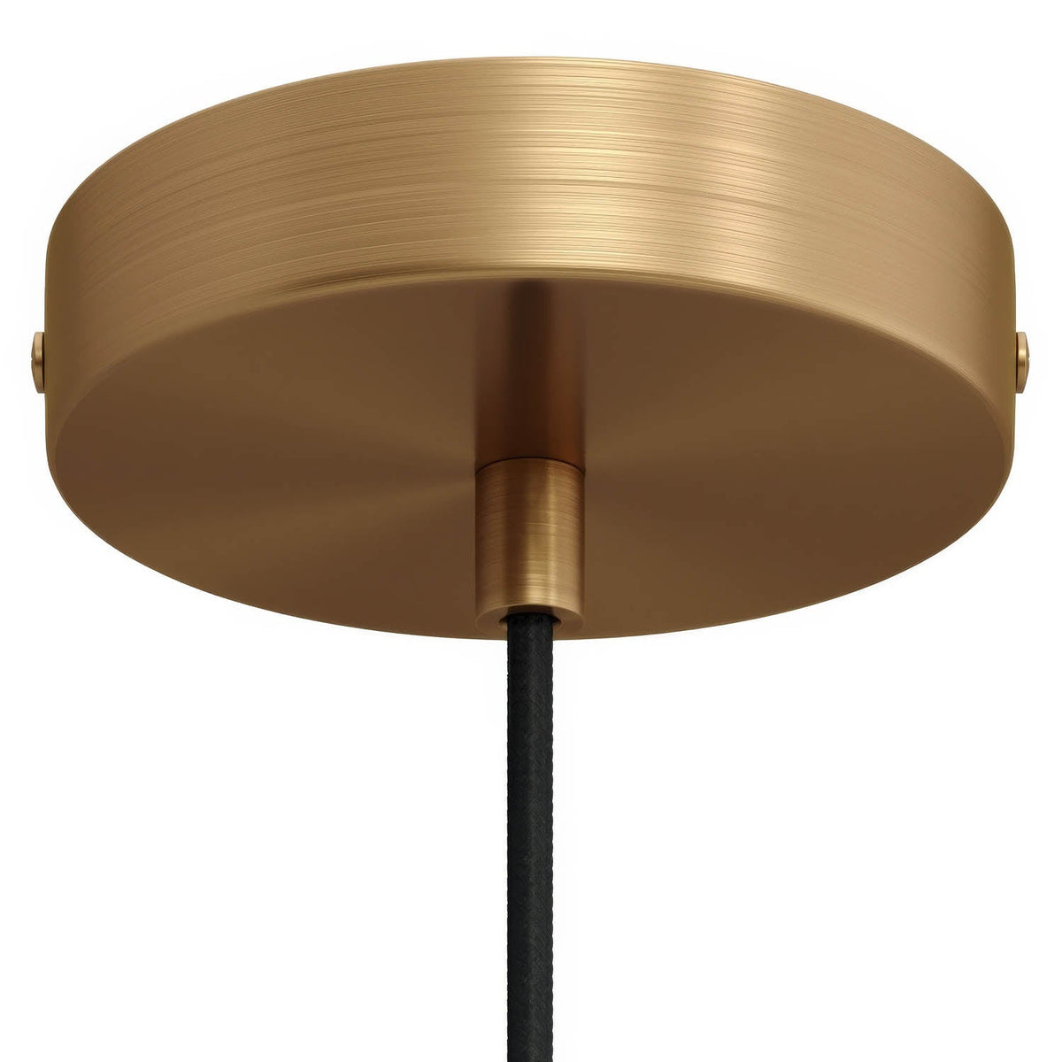 Válcový kovový stropní baldachýn 120 mm s 1 otvorem, Matný bronz / Válcová / NE