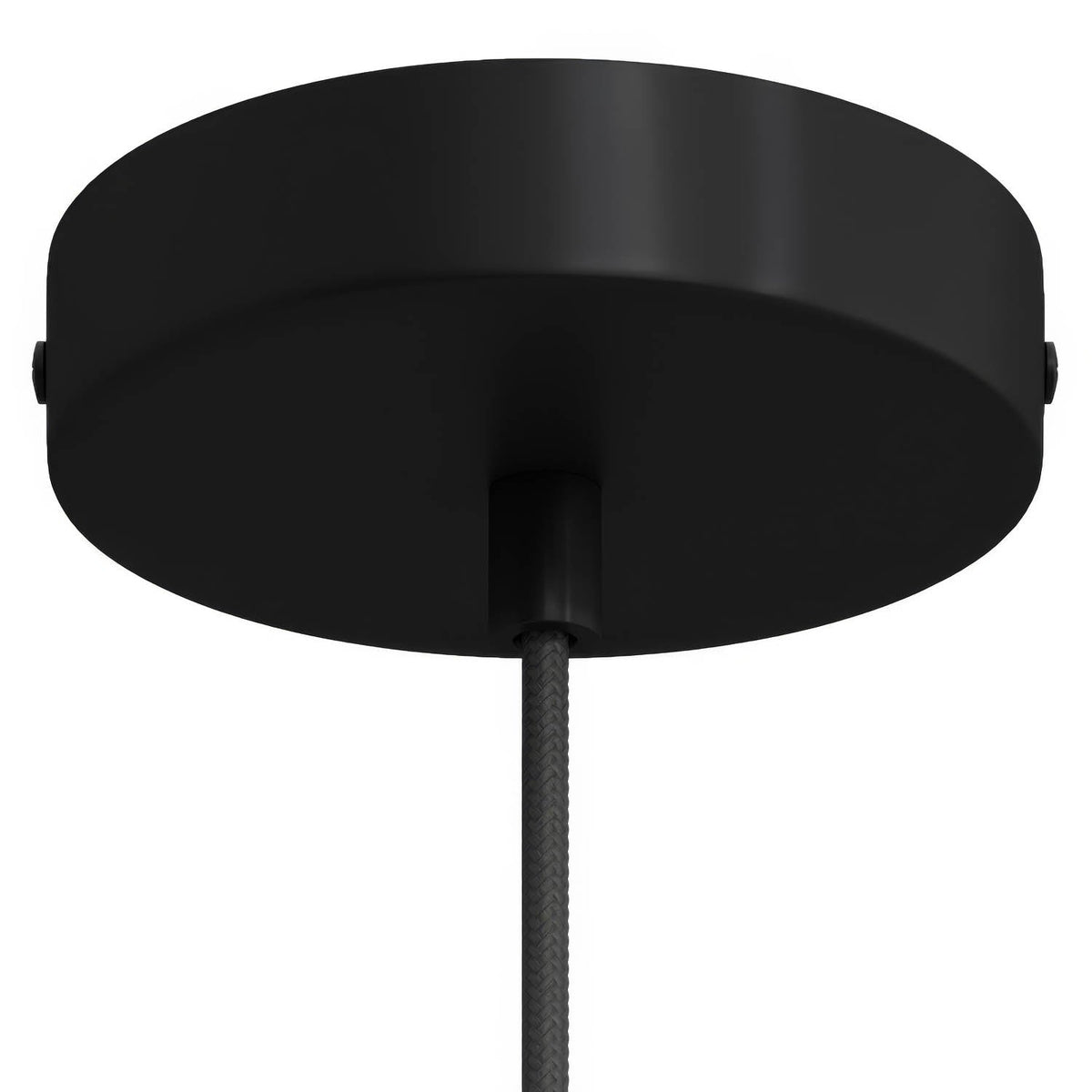 Válcový kovový stropní baldachýn 120 mm s 1 otvorem, Černá / Válcová / NE