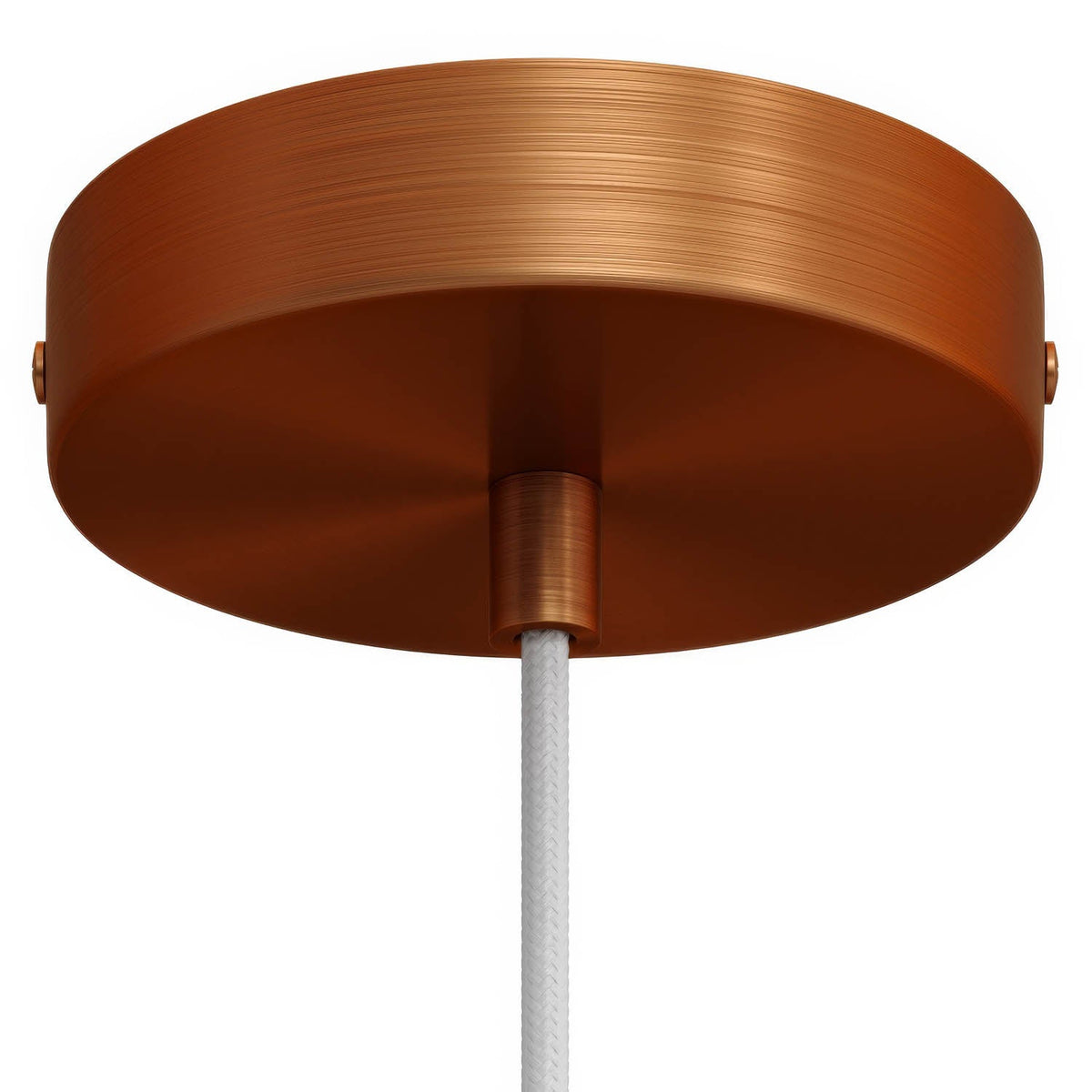 Válcový kovový stropní baldachýn 120 mm s 1 otvorem, Matný měď / Válcová / NE