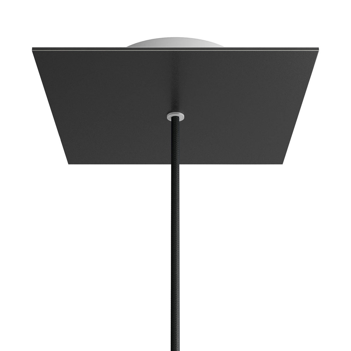 Čtvercový stropní baldachýn Rose-One System, 200 mm, kovový, Matná černá / Bílá