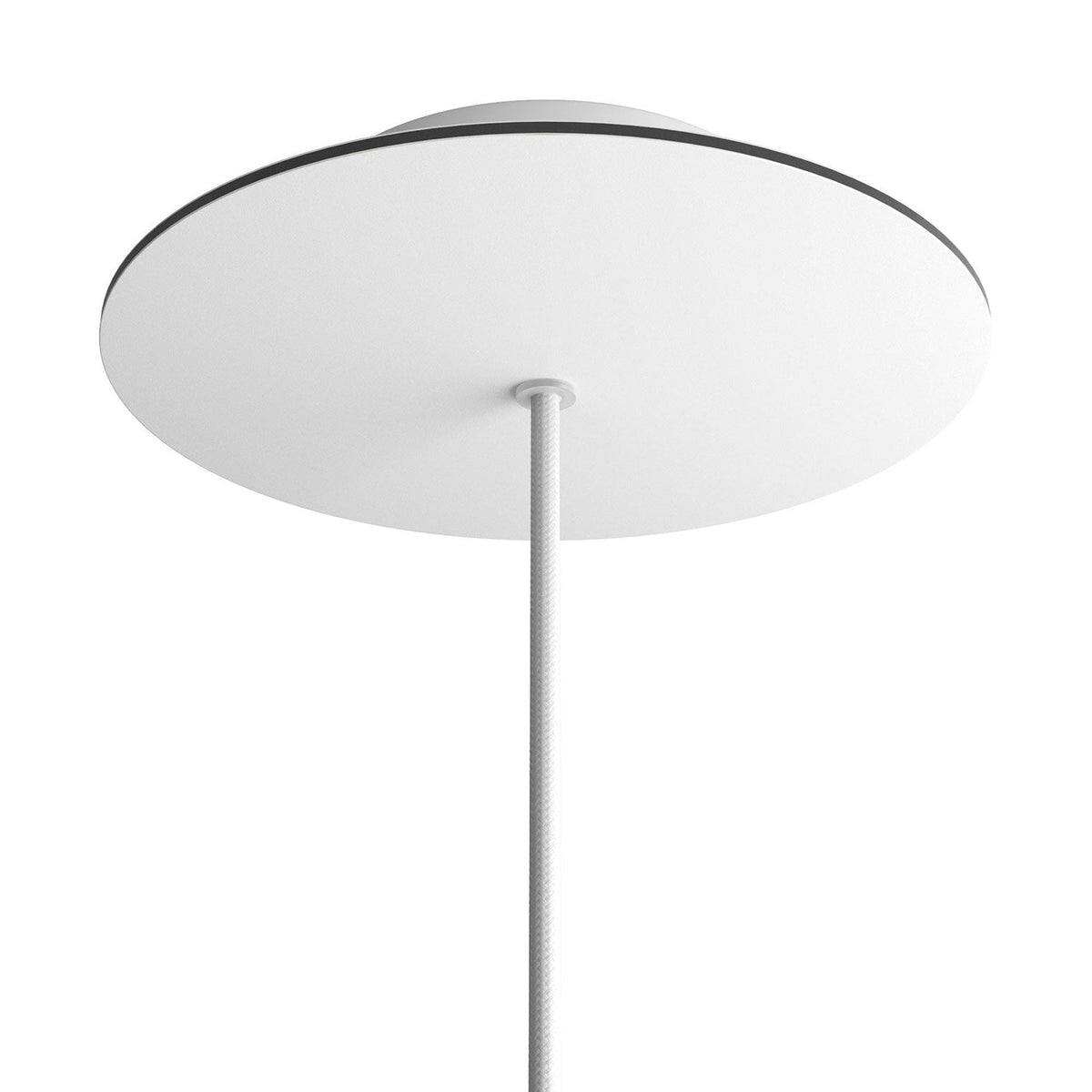 Kruhový stropní baldachýn Rose-One System, průměr 200 mm, kovový, Matná bílá / Bílá
