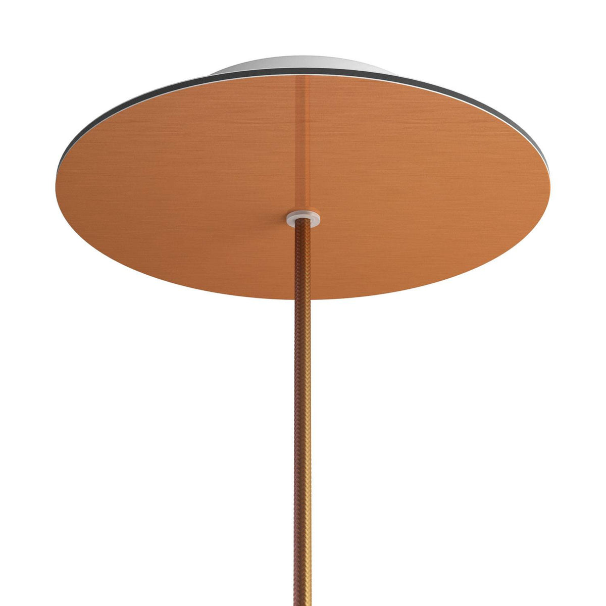 Kruhový stropní baldachýn Rose-One System, průměr 200 mm, kovový, Hladký měděný Dibond / Bílá