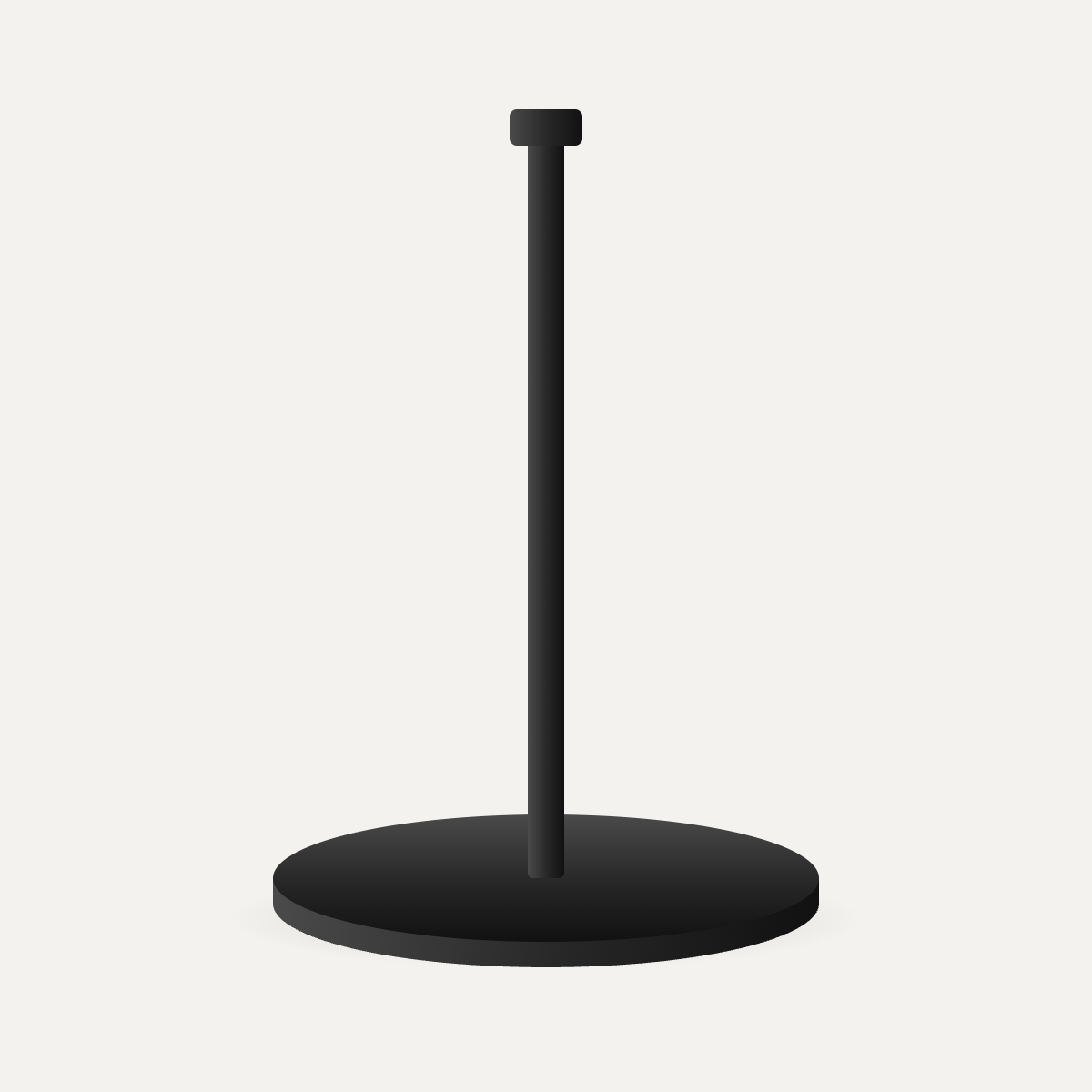 Artemide Tolomeo Mega podstavec s tyčí – černý (ilustrace)